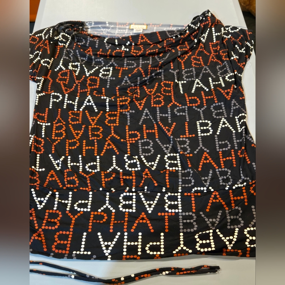 Baby Phat Black and Orange Blouse (5c20)